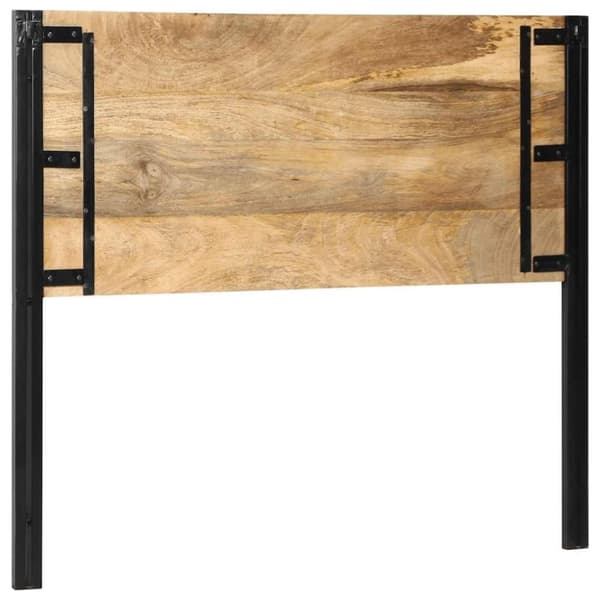 vidaXL sengegavl 120 cm heltre mango og jern