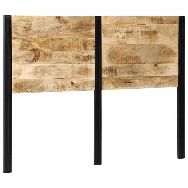 vidaXL sengegavl 140 cm heltre mango og jern