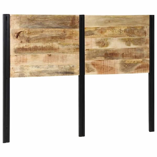 vidaXL sengegavl 140 cm heltre mango og jern