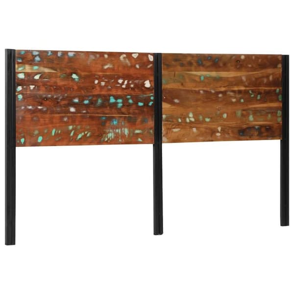 vidaXL sengegavl 180 cm gjenvunnet heltre og jern