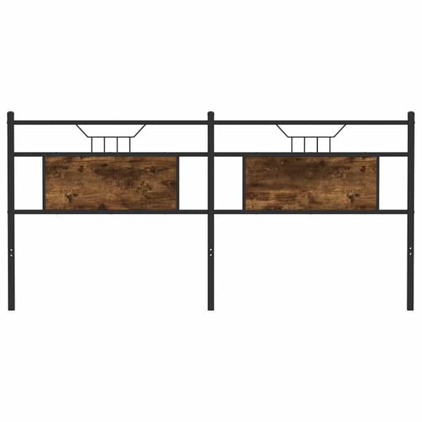 vidaXL Sänggavel rökfärgad ek 160 cm konstruerat trä och stål