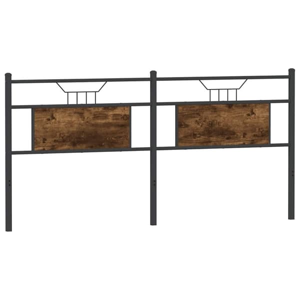 vidaXL Sänggavel rökfärgad ek 160 cm konstruerat trä och stål