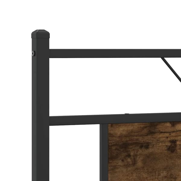 vidaXL Sänggavel rökfärgad ek 160 cm konstruerat trä och stål