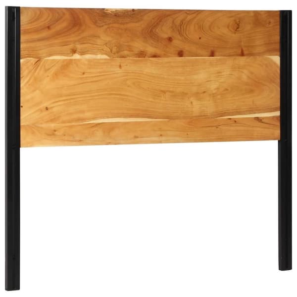 vidaXL Sänggavel 120 cm massivt trä, akacia och järn