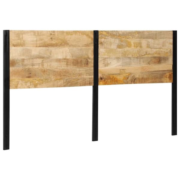 vidaXL sengegavl 180 cm heltre mango og jern