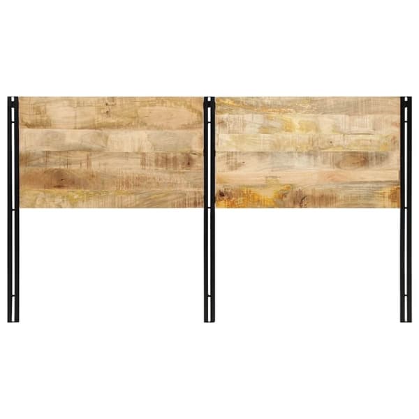 vidaXL sengegavl 180 cm heltre mango og jern