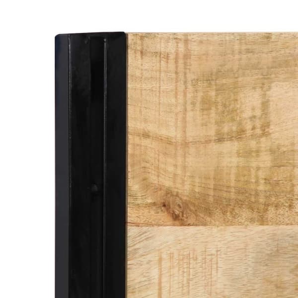 vidaXL sengegavl 180 cm heltre mango og jern