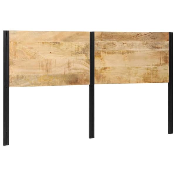 vidaXL sengegavl 180 cm heltre mango og jern