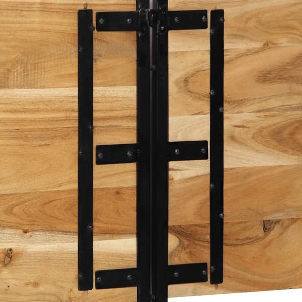 vidaXL sengegavl 180 cm heltre akasie og jern