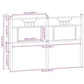 Miniatyrbilde 9 av 9: vidaXL Hodegavl sonoma eik 150 cm konstruert tre og stål