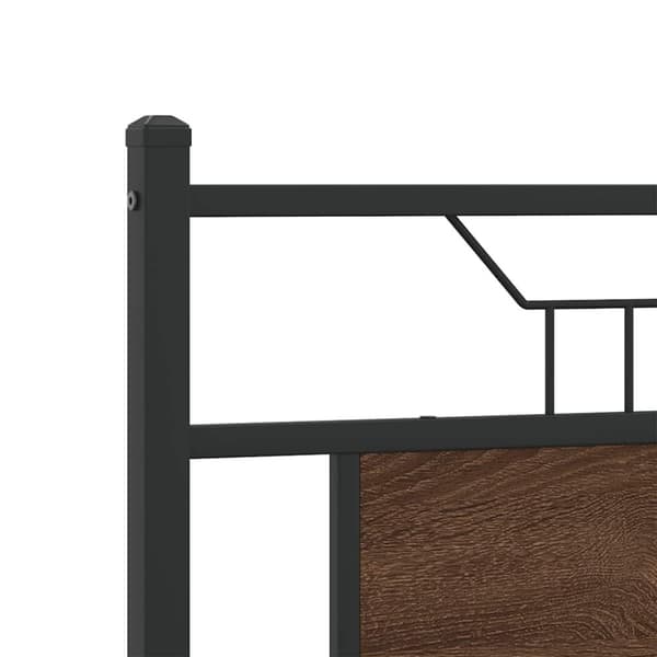 vidaXL Hodegavl brun eik 137 cm konstruert tre og stål