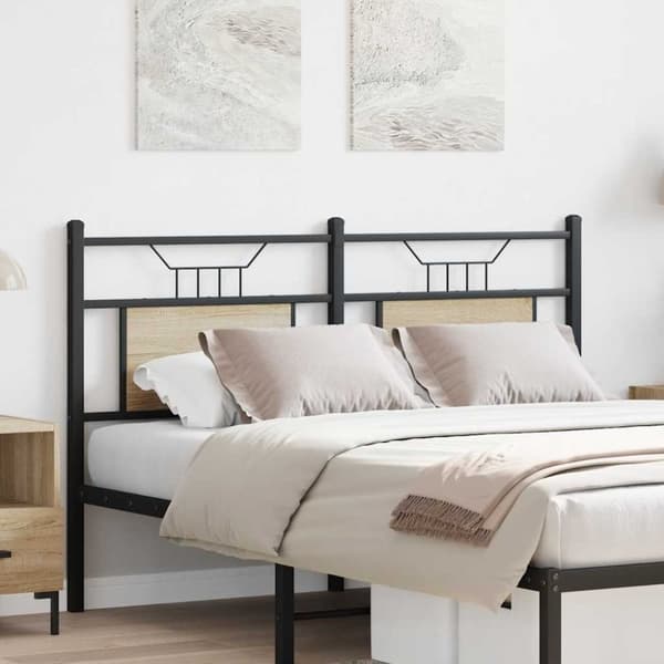vidaXL Hodegavl sonoma eik 137 cm konstruert tre og stål