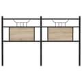 Miniatyrbilde 5 av 9: vidaXL Hodegavl sonoma eik 137 cm konstruert tre og stål