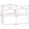 Miniatyrbilde 9 av 9: vidaXL Hodegavl sonoma eik 137 cm konstruert tre og stål