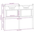 Miniatyrbilde 9 av 9: vidaXL Hodegavl brun eik 120 cm konstruert tre og stål