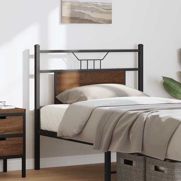 vidaXL Hodegavl brun eik 80 cm konstruert tre og stål