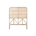 Miniatyrbillede 1 af 3: Sengegavl DKD Home Decor Natur Brun Multifarvet Metal Bambus 30 x 40 cm 100 x 4 x 90 cm 102 x 4 x 127 cm