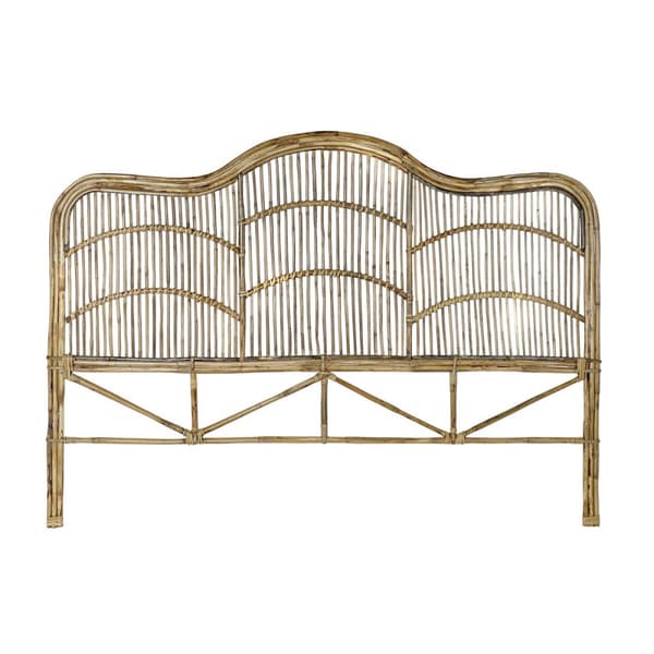 Sengegavl DKD Home Decor Hvid Natur 178 x 4 x 128 cm