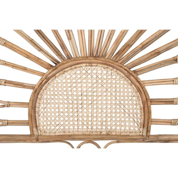Päätylevy DKD Home Decor Luonnollinen Auringonkukka 100 x 4 x 90 cm 100 x 4 x 126 cm Bambu