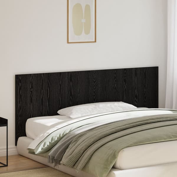vidaXL Sänky Pääty Musta Tammi 200x1,5x80 cm Mukautettua Puuta