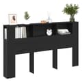 Miniatyrbilde 3 av 10: vidaXL Hodegavlskap i svart eik - 180x18.5x102.5 cm