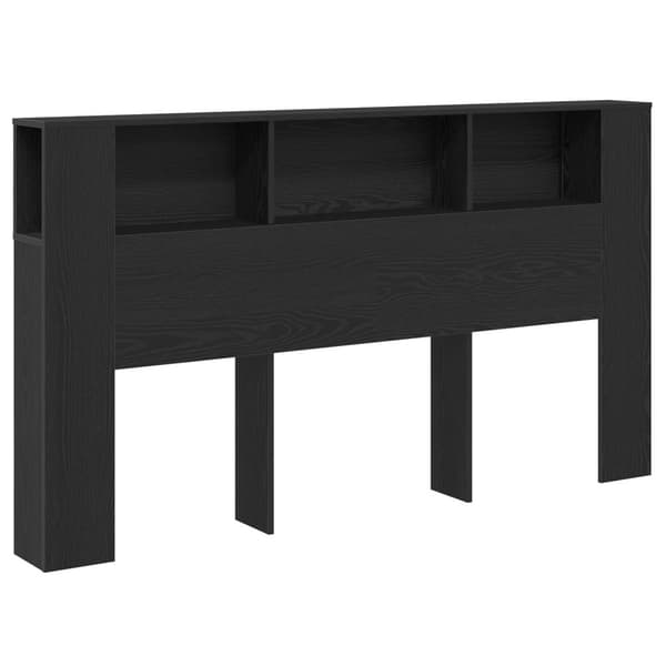 vidaXL Hodegavlskap i svart eik - 180x18.5x102.5 cm