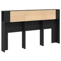 Miniatyrbilde 6 av 10: vidaXL Hodegavlskap i svart eik - 180x18.5x102.5 cm