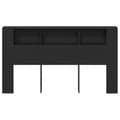 Miniatyrbilde 7 av 10: vidaXL Hodegavlskap i svart eik - 180x18.5x102.5 cm