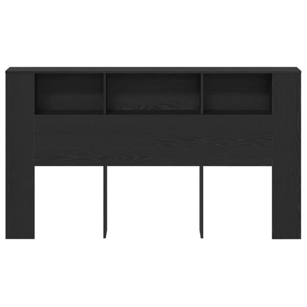 vidaXL Hodegavlskap i svart eik - 180x18.5x102.5 cm