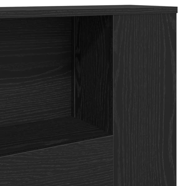 vidaXL Hodegavlskap i svart eik - 180x18.5x102.5 cm