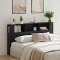 Miniatyrbilde 2 av 10: vidaXL Hodegavlskap i svart eik - 180x18.5x102.5 cm