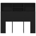 Miniatyrbilde 7 av 10: vidaXL Hodegavlskap Svart Eik 120x19x103,5 cm Konstruert Tre