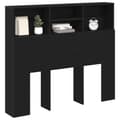 Miniatyrbilde 1 av 10: vidaXL Hodegavlskap Svart Eik 120x19x103,5 cm Konstruert Tre