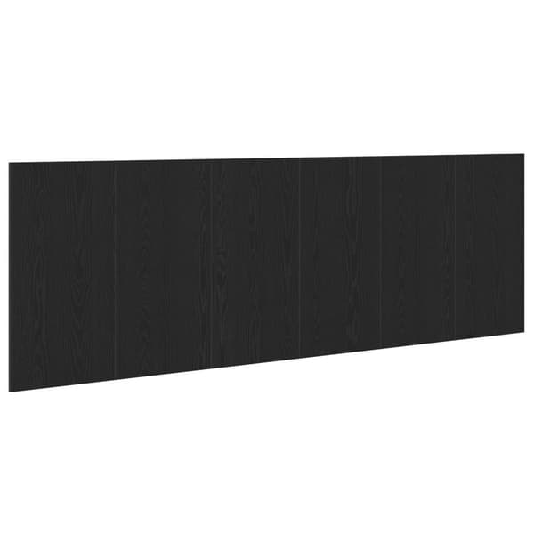 vidaXL Musta Tammi Seinäpääty 240x1.5x80 cm Teknisestä Puidusta