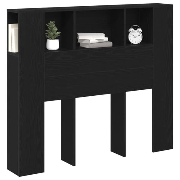 vidaXL Hodegavlskap Svart Eik 120x19x104,5 cm Konstruert Tre