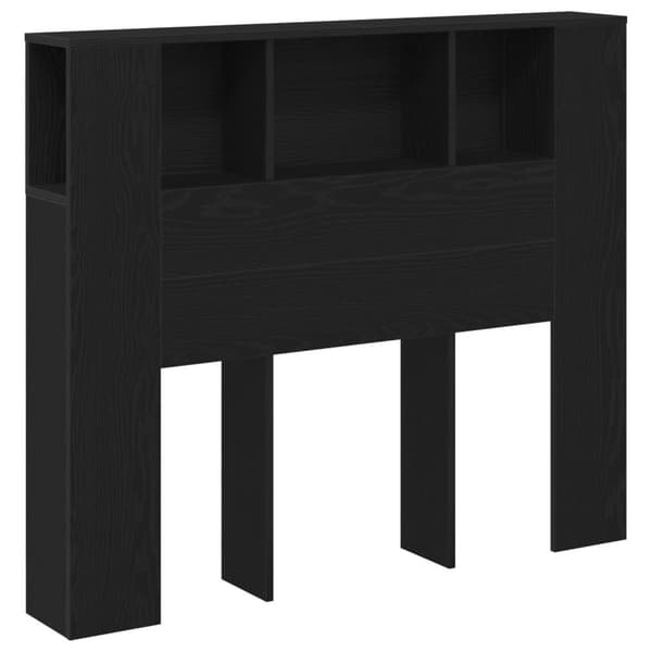 vidaXL Hodegavlskap Svart Eik 120x19x104,5 cm Konstruert Tre