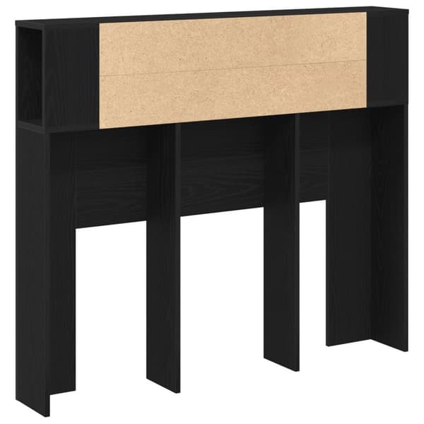 vidaXL Hodegavlskap Svart Eik 120x19x104,5 cm Konstruert Tre