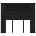 Miniatyrbilde 7 av 10: vidaXL Hodegavlskap Svart Eik 120x19x104,5 cm Konstruert Tre