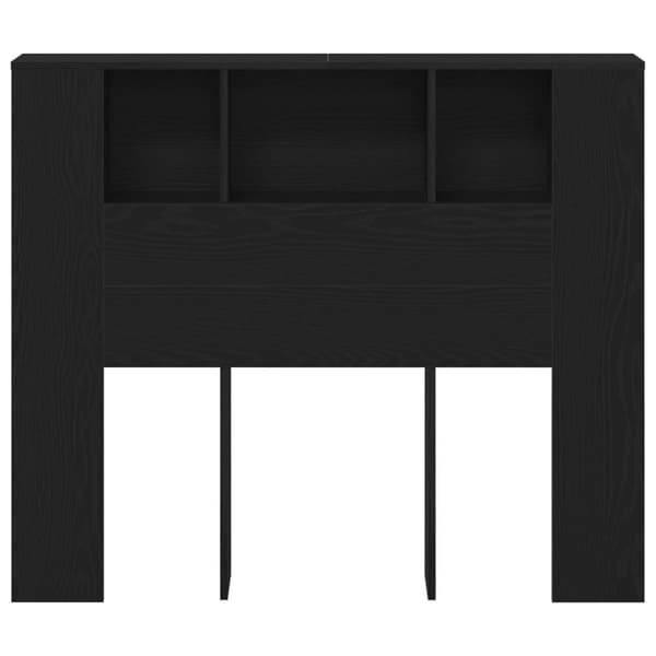 vidaXL Hodegavlskap Svart Eik 120x19x104,5 cm Konstruert Tre