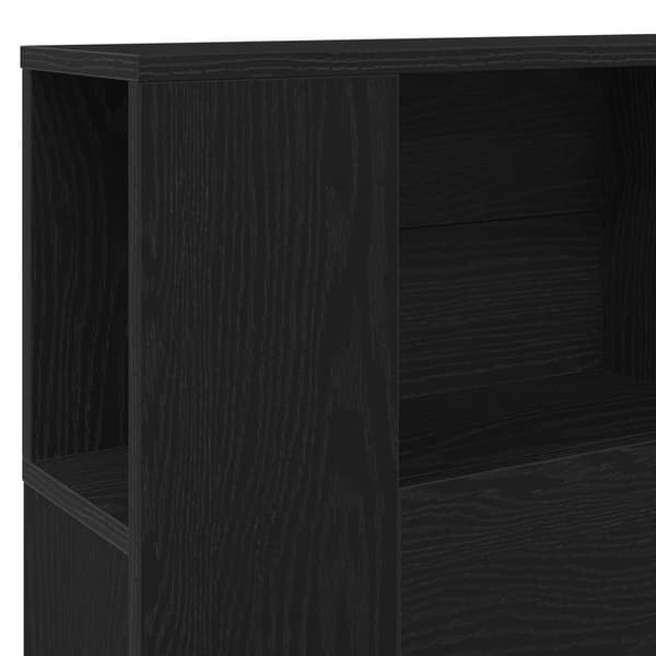vidaXL Hodegavlskap Svart Eik 120x19x104,5 cm Konstruert Tre