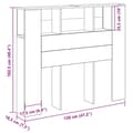 Miniatyrbilde 10 av 10: vidaXL Hodegavlskap Svart Eik 120x19x104,5 cm Konstruert Tre