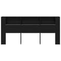 Miniatyrbilde 6 av 10: vidaXL Hodegavlskap Svart Eik 220x18,5x104,5 cm