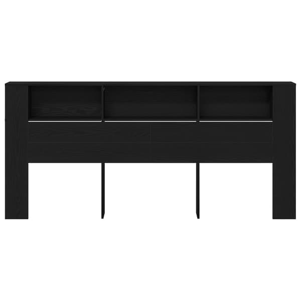 vidaXL Hodegavlskap Svart Eik 220x18,5x104,5 cm