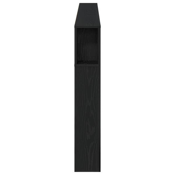 vidaXL Hodegavlskap Svart Eik 220x18,5x104,5 cm