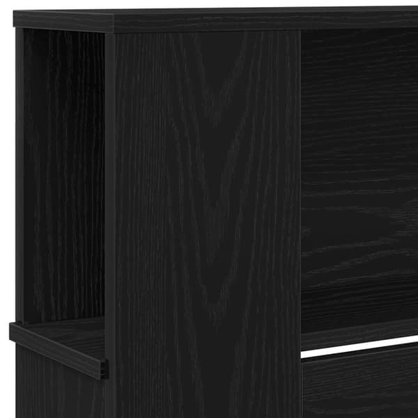 vidaXL Hodegavlskap Svart Eik 220x18,5x104,5 cm