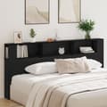 Miniatyrbilde 2 av 10: vidaXL Hodegavlskap Svart Eik 220x18,5x104,5 cm
