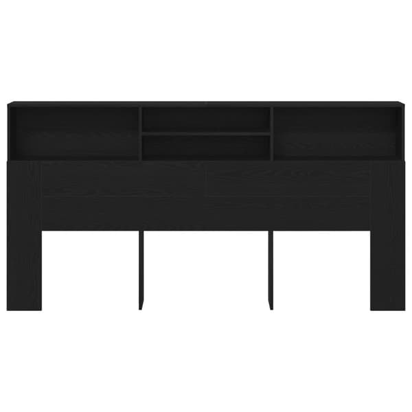 vidaXL Black Oak Hodegavlskap, 200x19x103.5 cm, Konstruert tre