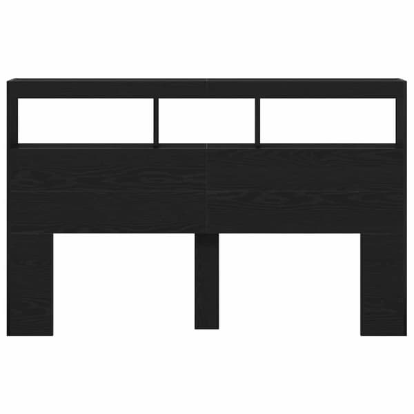 vidaXL Hodegavl skap med LED svart eik 160x17x102 cm