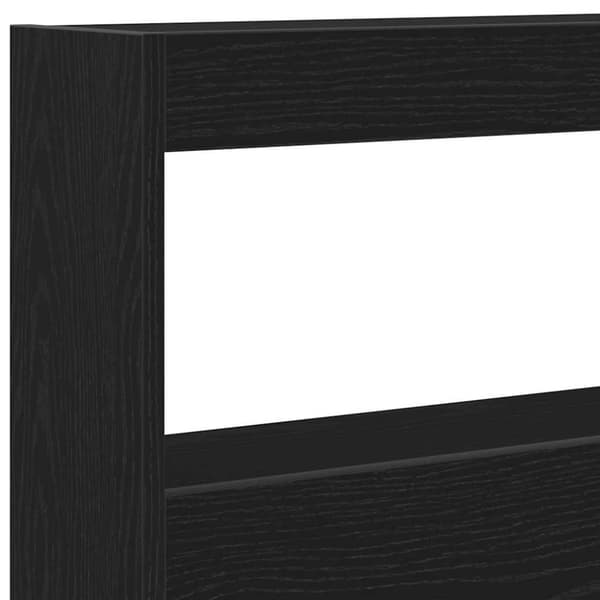 vidaXL Hodegavl skap med LED svart eik 160x17x102 cm
