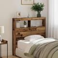 Miniatyrbilde 5 av 11: vidaXL Hodegavl skap med LED gammelt tre 100x17x102 cm